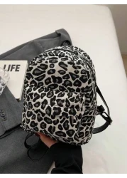 قطعة واحدة حقيبة ظهر صغيرة فاخرة بطبعة نمر ملائمة للخريف والشتاء، تصلح للسفر والاستخدام اليومي