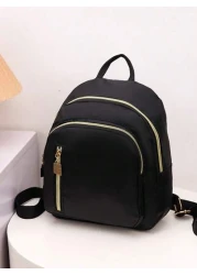 Nylon College Style Casual Backpack For Girls