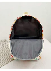 1 Pc Casual Maple Leaf Print Double Shoulder Backpack Zipper Closure Adjustable Straps School Bag Lightweight Student Bag Casual Daypack Large Capacity Backpack With Laptop Compartment Bookbag For Stu