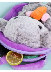 1pc Cute Plush Backpacks Cartoon Backpack Girl My Fashion Fluffy Backpacks Children Schoolbag Little Cartoon Book Bag