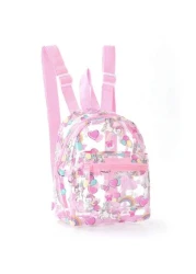 1 Pc Waterproof Pink Unicorn Cute Children s Backpack Girl s Rainbow Love Graffiti Adjustable Shoulder Strap School Bag Outing And Outing Backpack With Front Pocket Storage Suitable For Daily Commutin