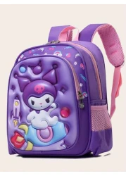 Sanrio Sanrio New Cute Cartoon Kuromi Pattern Backpack School Backpack Travel Backpack