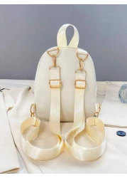 حقيبة ظهر عصرية للأطفال بأزهار صغيرة وتطريزات براقة