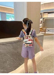 حقيبة ظهر أطفال صغيرة مصممة بطريقة كرتونية بطبعات الديناصور و اليونيكورن اللطيفة، مدرسية رياض الأطفال حقيبة