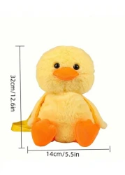 حقيبة ظهر بطة صفراء لطيفة ، حقيبة يومية بحشو الحيوانات المحنطة الكرتونية ، حقيبة مدرسية دمية بطة لطيفة