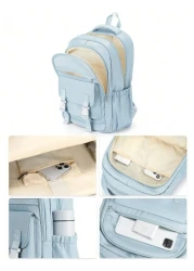 حقيبة مدرسية، حقيبة كلية، حقيبة ظهر لابتوب تناسب حتى 15.6 بوصة، حقيبة ظهر للسفر مقاومة للماء، حقيبة مدرسية للمر