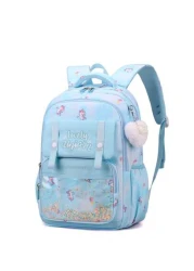 Large Capacity Shockproof Multi Layer Children s Backpack Waterproof Schoolbag With Pendant Decoration Printed Unicorn Pattern Shoulder Bag