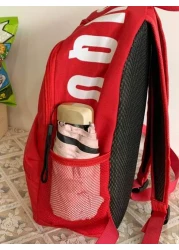 1pc New Casual Versatile Letter Print Nylon Waterproof Large Capacity Student Book Bag Fashionable Leisure Backpack