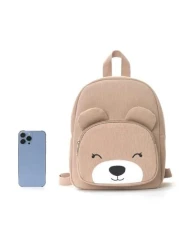 1 Piece Of Children S Cute Cartoon Bear Embroidered Backpack Large Capacity Multifunctional Corduroy Material Children S Backpack School Children S Backpack Suitable For Girls And Boys Kindergarten Pr