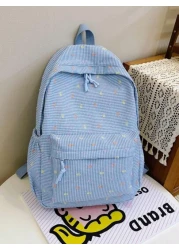 1pc Back To School Backpack Stylish Casual Backpack Fresh And Sweet Large Capacity Backpack Suitable For Daily School Very Suitable For Campus Class Photo Taking Birthday Gifts Suitable For Daily Shop