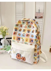 New Large Capacity Campus Style Double Backpack For Girl Capibara Dolphin Student Backpack Suitable For Junior High School Senior High School And University Students Bag