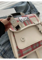 Sanrio 1pc Sanrio Cute Cartoon Anime KT Cat Bag Large Capacity Outdoor Storage Three Way Handbag Shoulder Bag Girls Bag Children s Bag Children s Backpack Suitable For Summer Travel Christmas Thanksgi