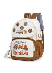 Capybara Backpack For Elementary School Boys Girls Lightweight Large Capacity Backpack For Middle High School Students