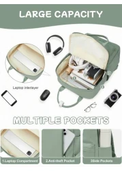 20L Simplicity School Backpack For Teenager Leisure Computer Backpack Fit 14inch Notebook 12 9inch Pad Carry On Backpack With Multi Pocket Lightweight Laptop Backpacks With Laptop Interlayer For Girl