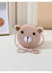 1pc Girls Cute Princess Bear Handbag Princess Travel Beach Bag Suitable For Daily Wear