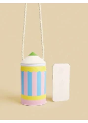 قطعة واحدة حقيبة كتف وحقيبة جسم بشكل قلم رصاص كرتوني إبداعي للأطفال البنات