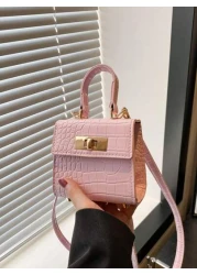 1pc New Cute Girl Niche High End Pu Small Square Bag And Fashionable New Bag Fresh And Dopamine Color Matching Youthful Girl Style Can Be Cross Body Can Be Hand Held Shoulder Strap Is Adjustable Casua
