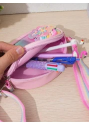 Kids Princess Rainbow Coin Purse Crossbody Bag Girls Mini Shoulder Bag