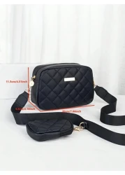 1pc Girls Fashionable Crossbody Bag With Embroidered Floral Pattern Comes With Coin Purse Wallet Key Pouch Ideal For Daily Use Parties And Gifting