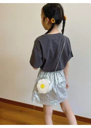 Fashion Casual PU Girls Cute Floral Shoulder Crossbody Bag Mini Small Clutch Wallet Purse