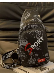 حقيبة كتف صغيرة أنيقة للأطفال باللونين الأسود والأحمر، حقيبة صدر للأطفال لقضاء عطلة الصيف والسفر، مناسبة للس