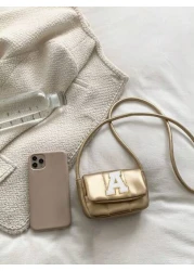 1pc A Z Letter Diy Casual Fashion Simple Shoulder Crossbody Small Shoulder Bag Fashionable Small Square Bag Simple Western Style Niche Handbag Cute Casual Shoulder Crossbody Bag Suitable For Attending
