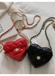 Fashionable Cute Mini Heart Embroidered Pouch Bag Small Crossbody Coin Purse Mainly For Hanging Decorations Relatively Small Capacity Low Practicality