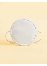 1pc Metal Bow Quilted Minimalist Versatile Lightweight Round Shoulder Crossbody Bag Mini Small Casual Pouch For Outing Coin Purse