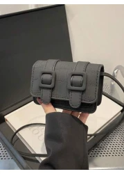 1pc Girl Frosted Indentation Mini Square Bag Fashion Cross Body Red Envelope Casual Lightweight Play Comfortable Fabric Suitable For Daily Outing Play School Commuting Use For Friends The Perfect Gift