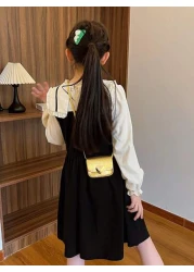 Heart Shaped Fashionable Girl s Shoulder Bag PU Leather Crossbody Mini Square Bag With Coin Purse