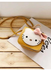 Sanrio Sanrio Hello Kitty Cartoon Children s Bag Cute Princess Casual Bag Girls Messenger Bag Small Shoulder Bag Coin Case For Lipstick Brush Skincare Mobile Phone Coin Small Items For Home Gift Vacat