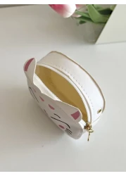 حقيبة كتف صغيرة أنيقة للفتاة الصغيرة مصنوعة من الجلد ومزينة بسحاب مناسبة للاستخدام اليومي في جميع الفصول