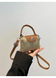 1pc New Cute Girl Niche High End Nylon Mini Crossbody Bag And Fashionable New Bag High End Solid Color Matching Suitable For Daily Shopping Youthful Girl Style Can Be Cross Body Shoulder Strap Is Adju