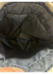 Girls Floral Graphic Drawstring Straw Bag