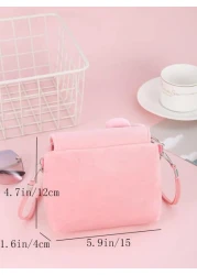 حقيبة كتف مزخرف بزر للبنات