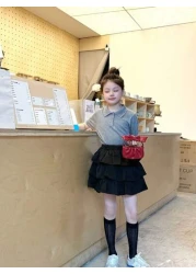 New Fashion Mini Cloud Shape Bow Decor Handbag Super Small Square Crossbody Bag Lipstick Pouch Evening Party Bag