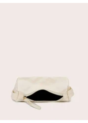 حقيبة كتف بموحد اللون بي يو مادة بسيطة وأنيقة قطعة واحدة