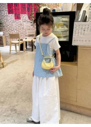 حقيبة يد من طراز كوري جديد مزينة باللؤلؤ مع حزام كتف، صندوق صلب مصغر مزين بالقمر اكسسوار، محفظة نسائية صغيرة ل