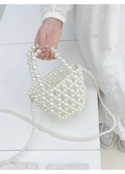 حقيبة يد ازرار لؤلؤ بنات