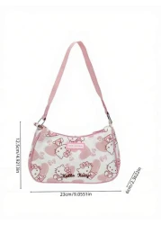 Sanrio 1pc Sanrio Cute KT Cat Girl s Armpit Bag Handbag Single Shoulder Bag Girl s Bag Niche Cartoon Hand Suitable For Summer Travel Christmas Thanksgiving Birthday Valentine s Day Party Gift Fashion