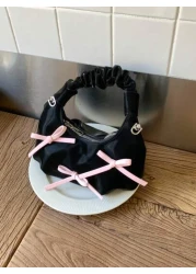 1pc Sweet Handbag Pu Zipper Opening And Closing Niche Design New Ballet Style Pleated Cloud Handbag Crossbody Bag Exquisite And Versatile Suitable For Daily Travel Shopping And Taking Pictures It Is A