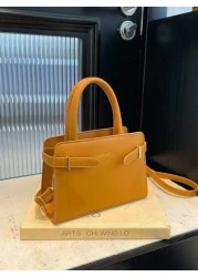 1 حقيبة يد، سحاب من البولي يوريثان بلون أحادي بسيط عصري للفتيات، سعة كافية ومتنوعة، يمكن وضع الهاتف المحمول وا