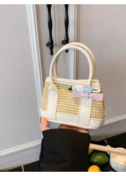 1pc Sweet Handbag Pu Magnetic Opening And Closing New Garden Bag Mini Cute Shoulder Messenger Bag Female Niche High End Small Hand Held Comfortable Shoulder Strap Suitable For Daily Travel And Shoppin