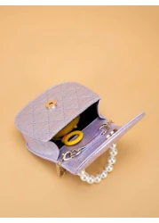 حقيبة طفل أميرة من جلد البولي يوريثان، حقيبة عبر الجسم صغيرة بتصميم أنيق، هدية مثالية للعطلات