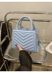 1pc Fashionable Commuting Texture Indentation Rhombus Bag Simple Casual One Shoulder Crossbody Small Square Bag Simple Hand Held Large Capacity Bag Popular Retro Fashion Crossbody Bag Fashion Shoulder