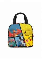 bandai 1PC Multipurpose Storage Bag 3D Printed Pet Cartoon Large Capacity Portable Lunch Bag With Work Insulation Belt And Meal Bag