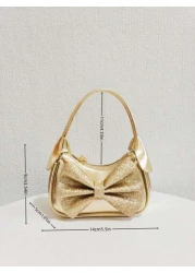 Children s Bowknot Handbag For Girls Festival Gift Fashionable Princess Bag Coin Purse Mini Shoulder Bag