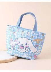 Sanrio 1pc Sanrio KT Cartoon Cute Girl Thermal Lunch Bag Kuromi Pachimaru Large Capacity Student Bento Box Bag