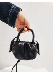 Girls Pleated Cloud Mini Messenger Bag Fashion Small Princess Handbag Gift For Girls Kids Coin Purse