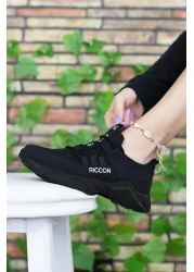Riccon Unisex Black Sneaker0012072